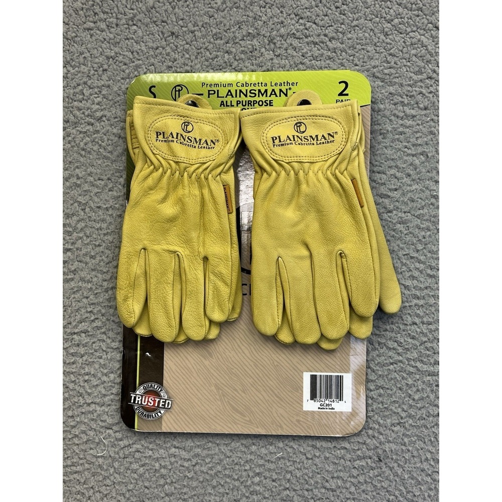 Two (2) Pair Plainsman™ Premium Cabretta Leather Gloves  Size Small